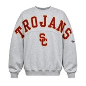 USC Trojans Women's Hype & Vice Heather Gray Collegiate Crew Neck Sweatshirt